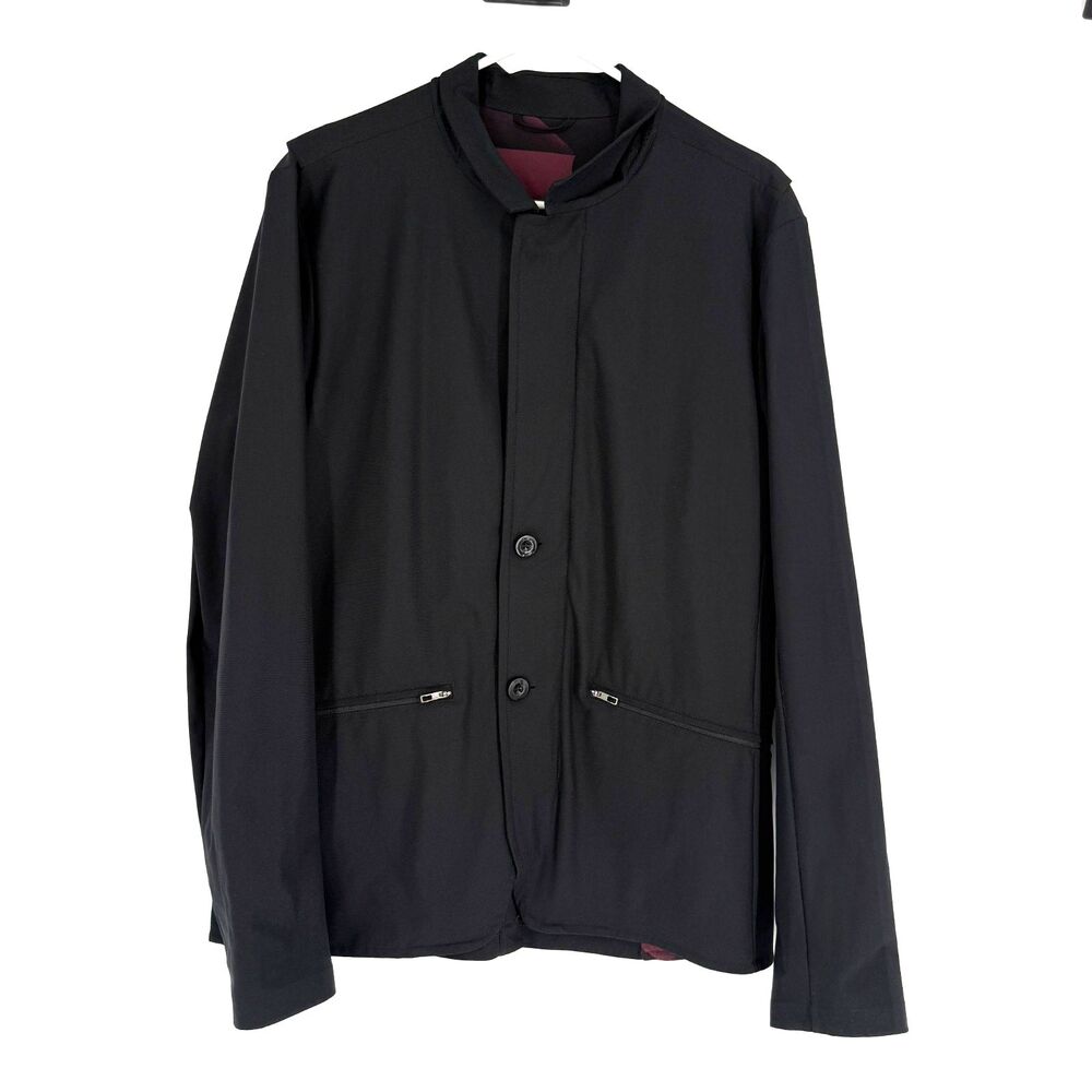 LULULEMON Trail Blazer Jacket Mens L Black Zip Hybrid Commuter Technical Preppy